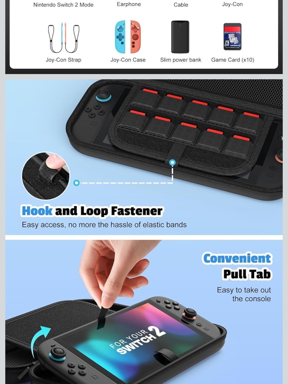MoKo Carrying Case for Nintendo Switch 2(2025), Protective Hard Shell - Picture 3 of 5